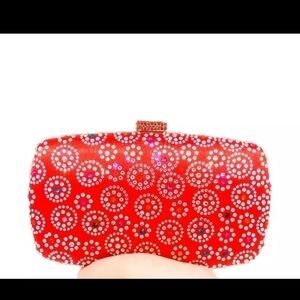 RHINESTONE bridal clutch ,night out clutch . They rhinestone are little flowers.
